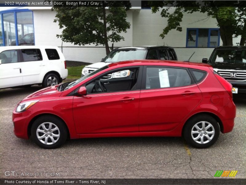 Boston Red / Gray 2012 Hyundai Accent GS 5 Door