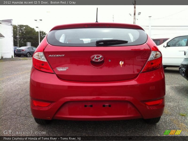 Boston Red / Gray 2012 Hyundai Accent GS 5 Door