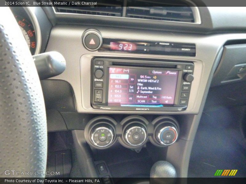 Blue Streak Metallic / Dark Charcoal 2014 Scion tC