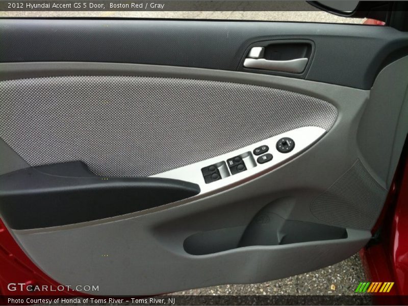 Boston Red / Gray 2012 Hyundai Accent GS 5 Door