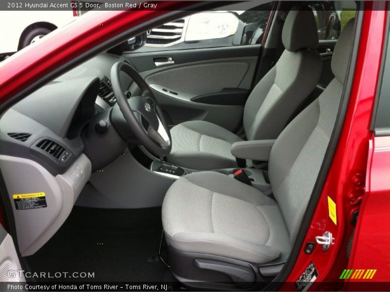 Boston Red / Gray 2012 Hyundai Accent GS 5 Door