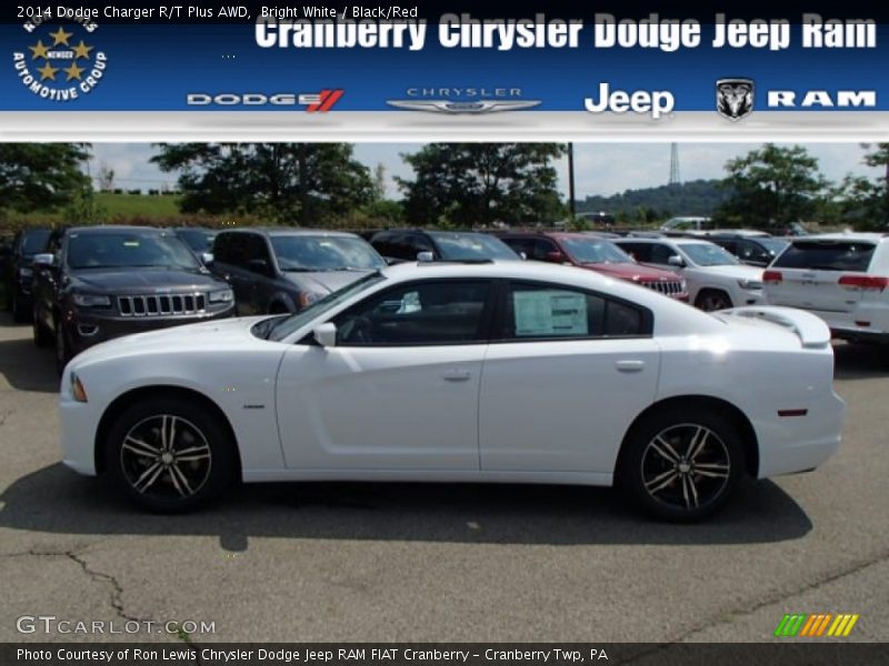 Bright White / Black/Red 2014 Dodge Charger R/T Plus AWD