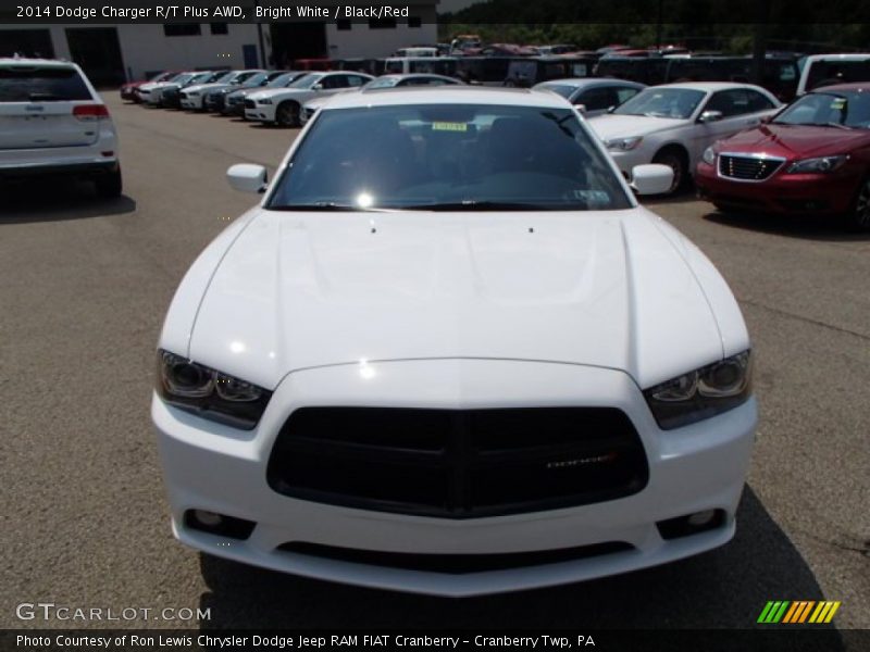 Bright White / Black/Red 2014 Dodge Charger R/T Plus AWD