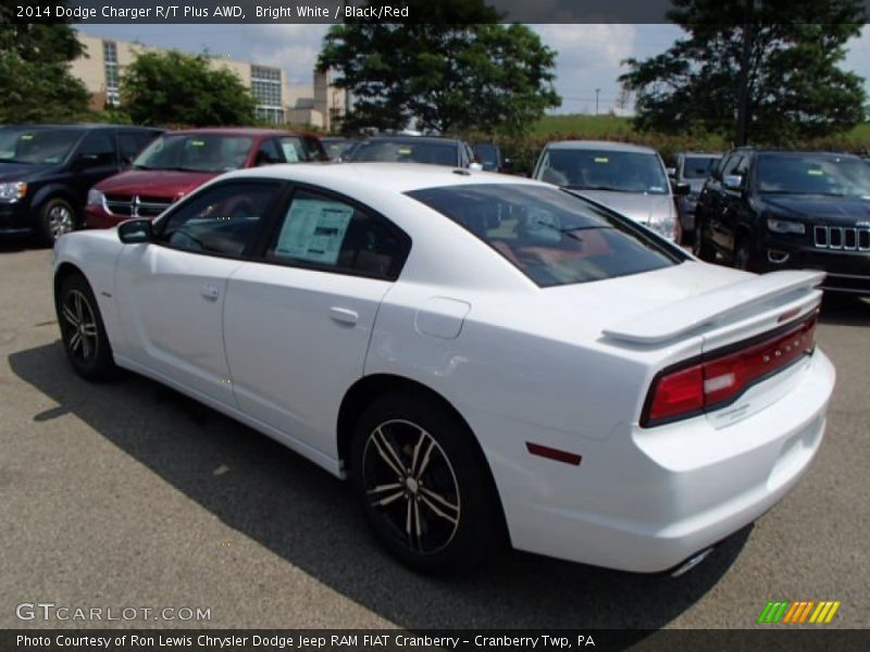 Bright White / Black/Red 2014 Dodge Charger R/T Plus AWD