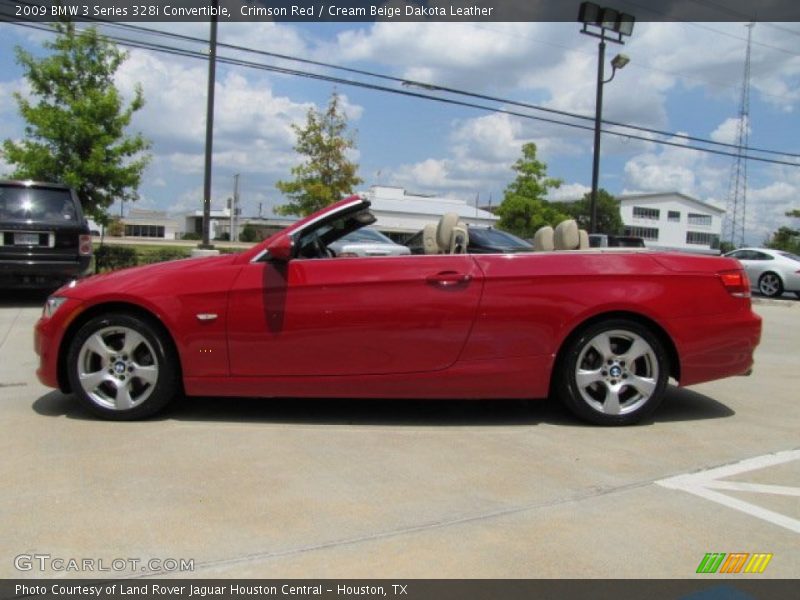 Crimson Red / Cream Beige Dakota Leather 2009 BMW 3 Series 328i Convertible