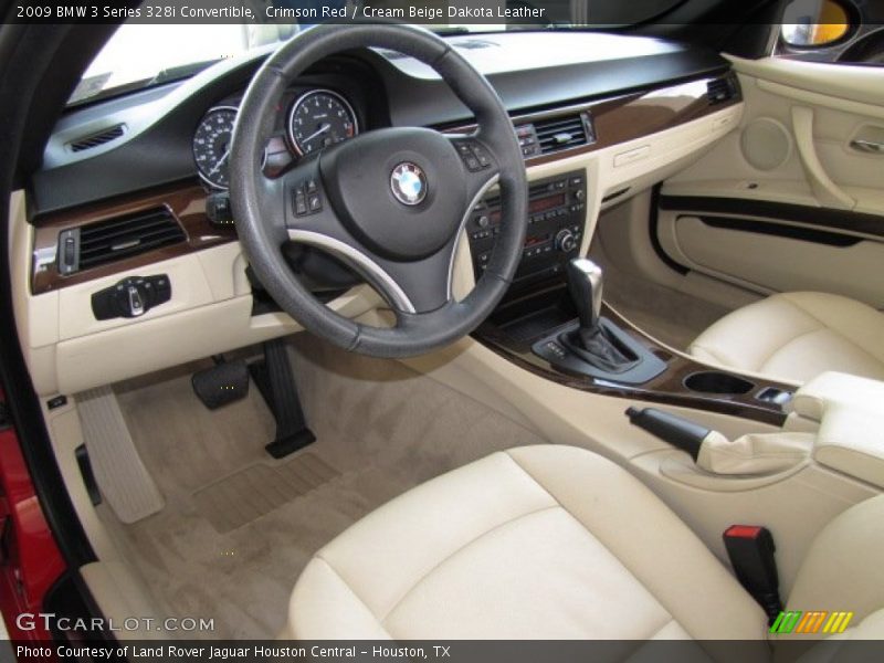 Cream Beige Dakota Leather Interior - 2009 3 Series 328i Convertible 