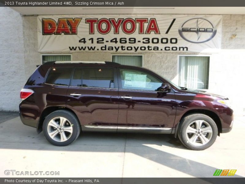 Sizzling Crimson Mica / Ash 2013 Toyota Highlander Limited 4WD