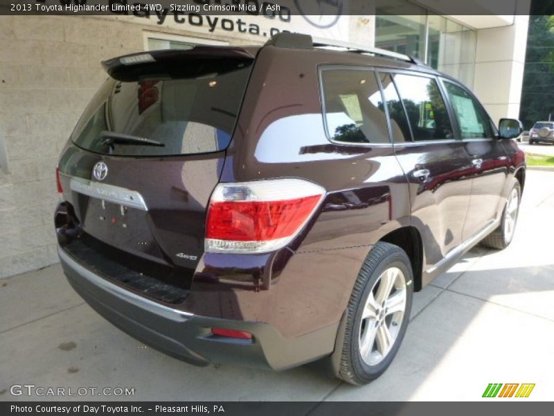 Sizzling Crimson Mica / Ash 2013 Toyota Highlander Limited 4WD