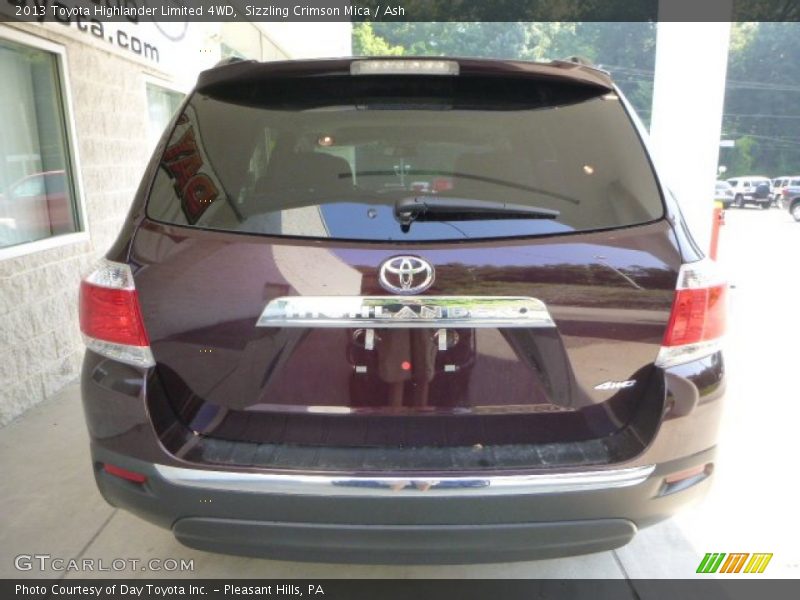 Sizzling Crimson Mica / Ash 2013 Toyota Highlander Limited 4WD