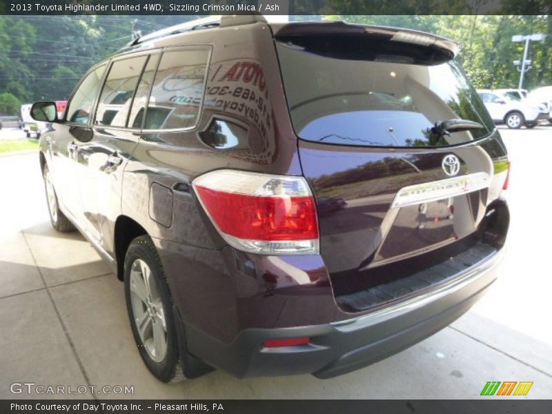 Sizzling Crimson Mica / Ash 2013 Toyota Highlander Limited 4WD