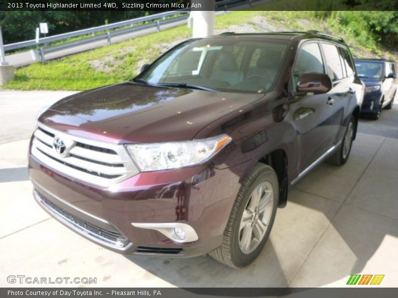 Sizzling Crimson Mica / Ash 2013 Toyota Highlander Limited 4WD