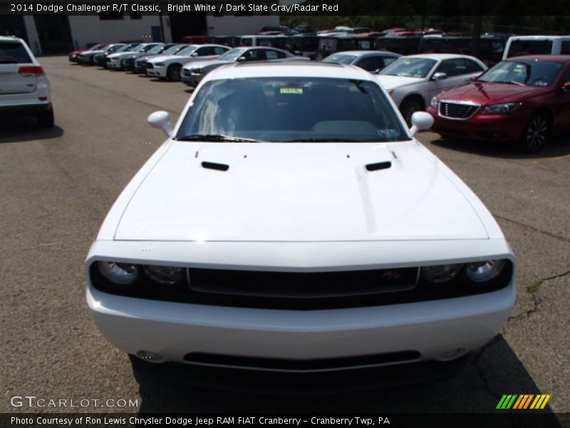 Bright White / Dark Slate Gray/Radar Red 2014 Dodge Challenger R/T Classic
