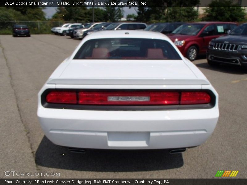 Bright White / Dark Slate Gray/Radar Red 2014 Dodge Challenger R/T Classic