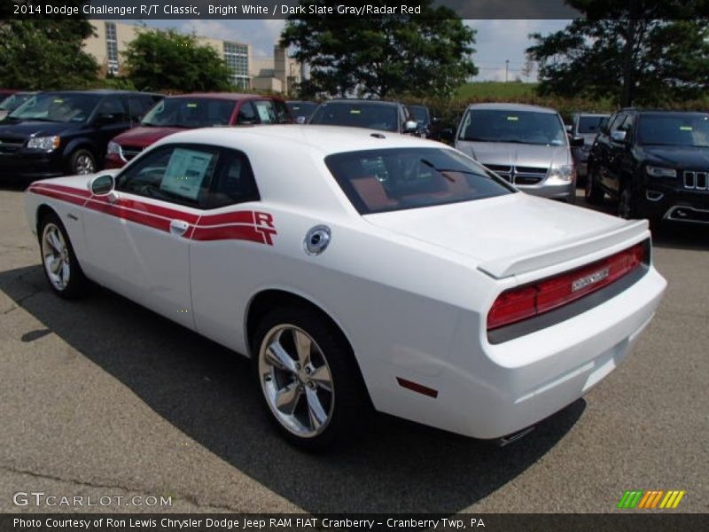 Bright White / Dark Slate Gray/Radar Red 2014 Dodge Challenger R/T Classic