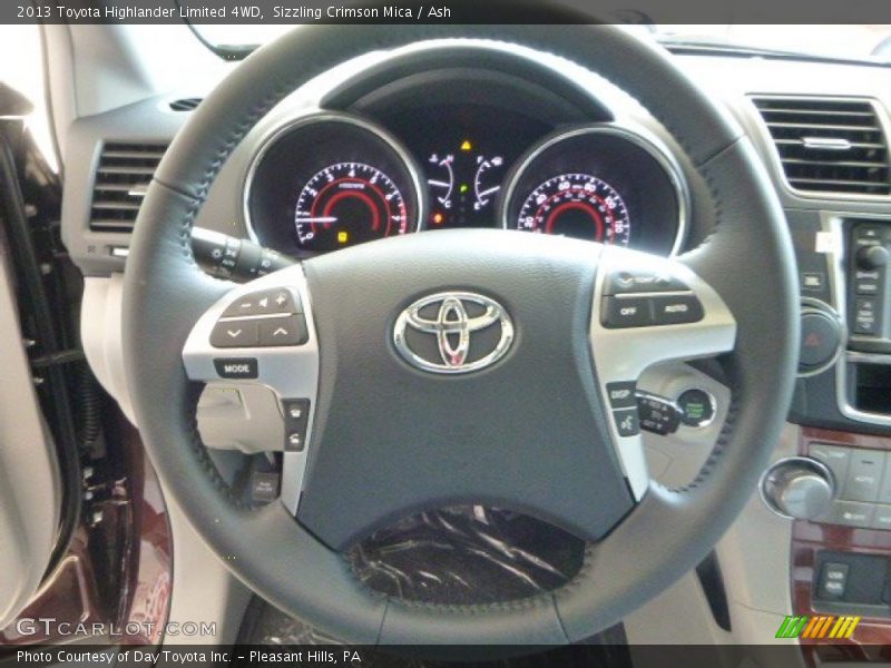 Sizzling Crimson Mica / Ash 2013 Toyota Highlander Limited 4WD
