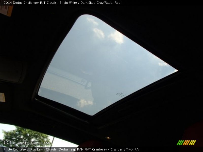 Sunroof of 2014 Challenger R/T Classic