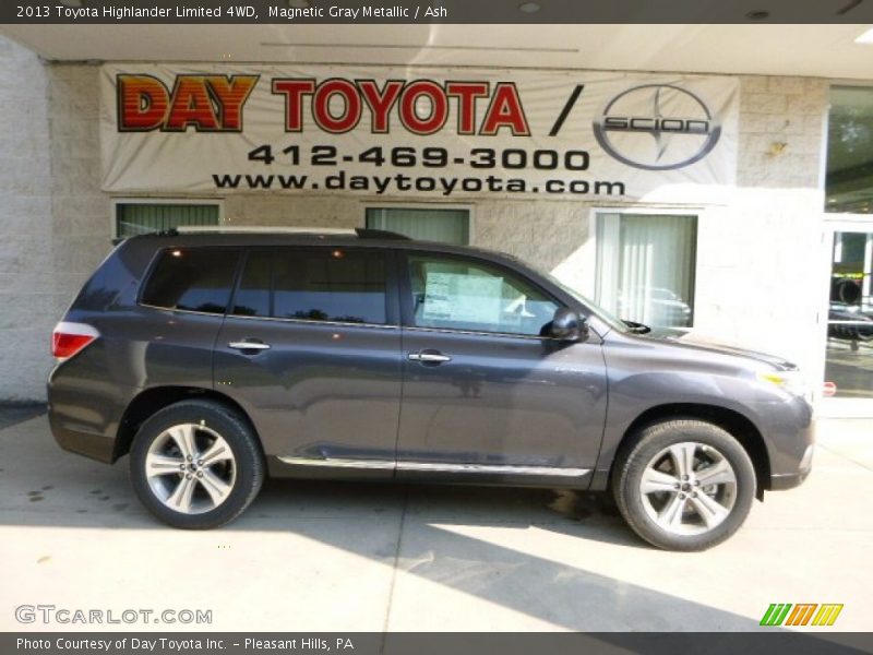 Magnetic Gray Metallic / Ash 2013 Toyota Highlander Limited 4WD