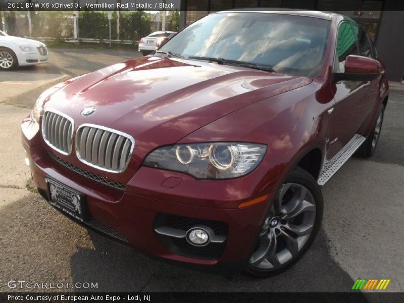 Vermillion Red Metallic / Black 2011 BMW X6 xDrive50i