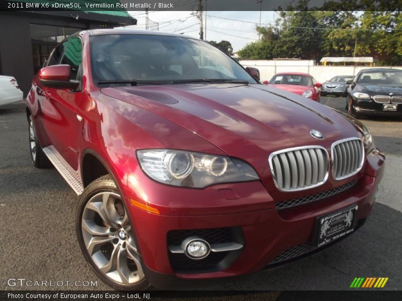 Vermillion Red Metallic / Black 2011 BMW X6 xDrive50i
