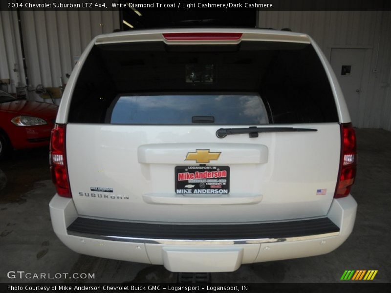 White Diamond Tricoat / Light Cashmere/Dark Cashmere 2014 Chevrolet Suburban LTZ 4x4