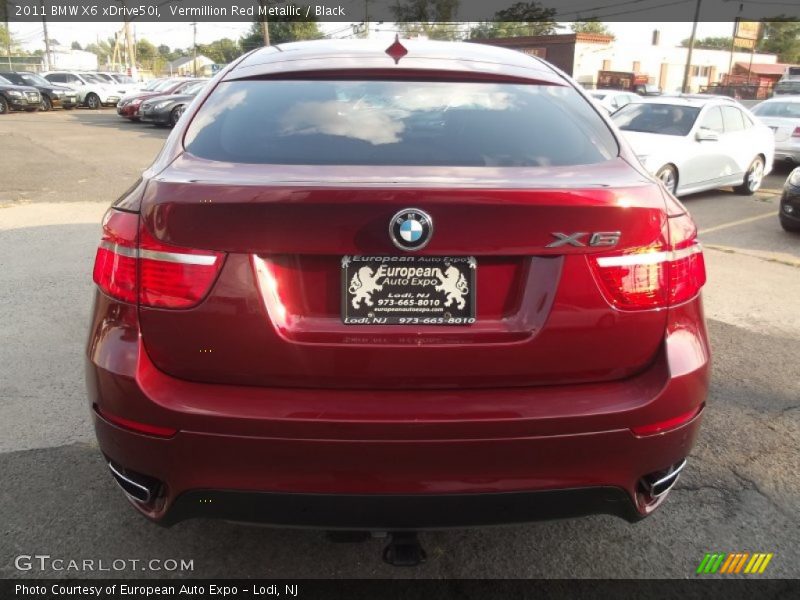 Vermillion Red Metallic / Black 2011 BMW X6 xDrive50i