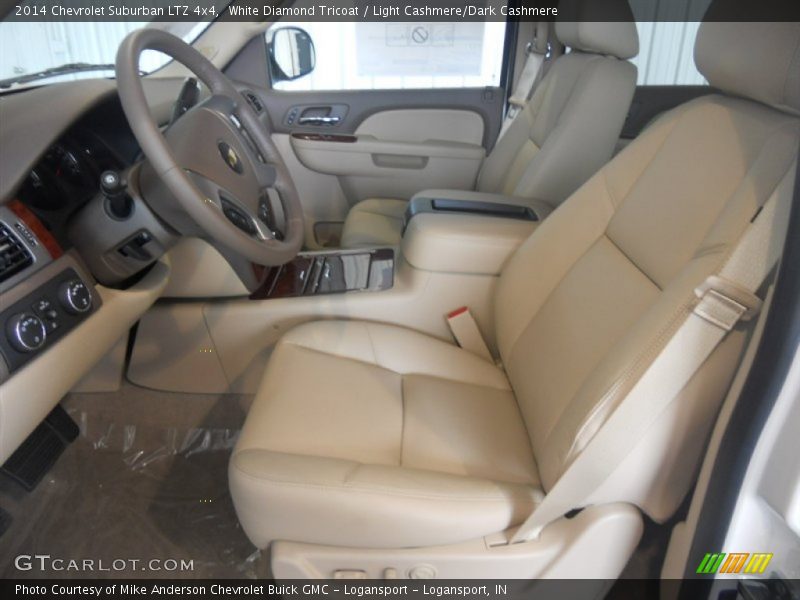 White Diamond Tricoat / Light Cashmere/Dark Cashmere 2014 Chevrolet Suburban LTZ 4x4