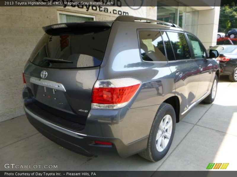 Magnetic Gray Metallic / Ash 2013 Toyota Highlander SE 4WD