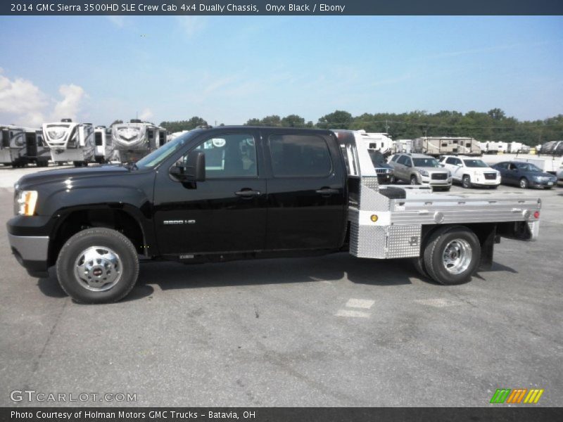 Onyx Black / Ebony 2014 GMC Sierra 3500HD SLE Crew Cab 4x4 Dually Chassis