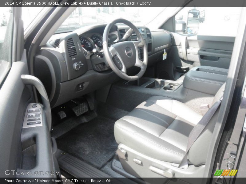 Onyx Black / Ebony 2014 GMC Sierra 3500HD SLE Crew Cab 4x4 Dually Chassis