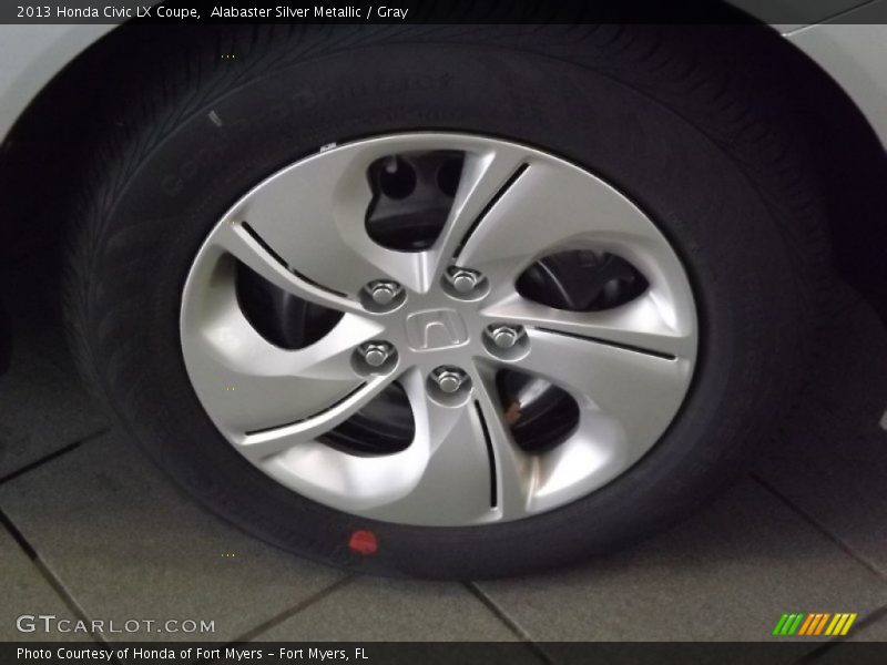 Alabaster Silver Metallic / Gray 2013 Honda Civic LX Coupe