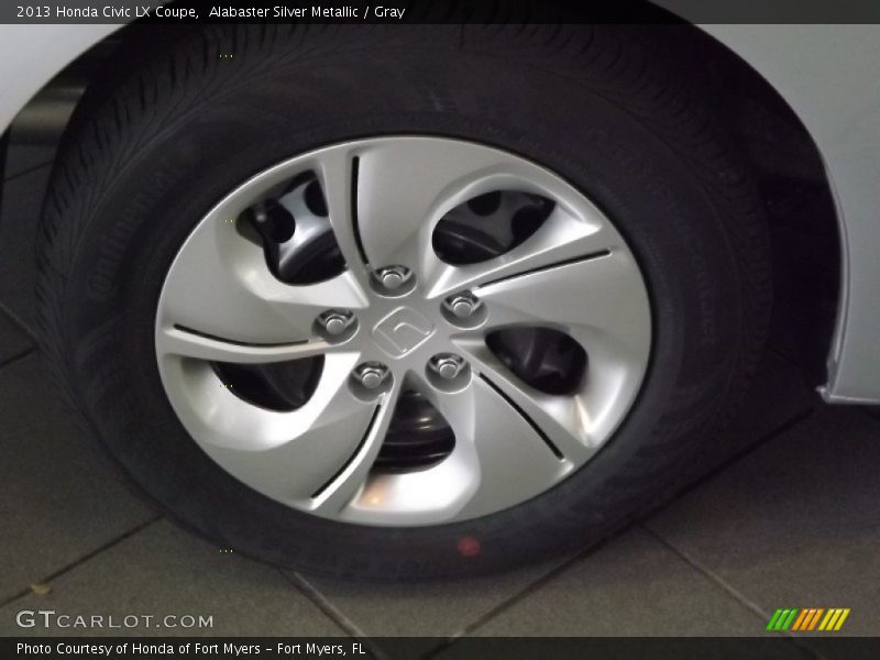 Alabaster Silver Metallic / Gray 2013 Honda Civic LX Coupe