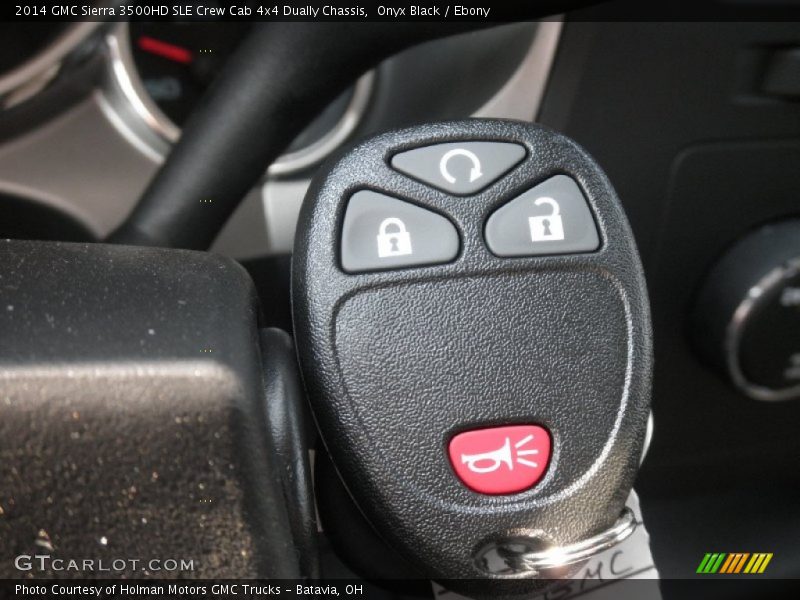 Onyx Black / Ebony 2014 GMC Sierra 3500HD SLE Crew Cab 4x4 Dually Chassis