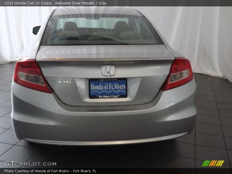 Alabaster Silver Metallic / Gray 2013 Honda Civic LX Coupe
