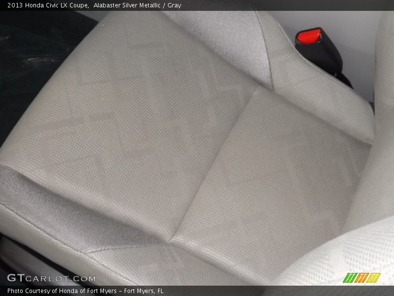 Alabaster Silver Metallic / Gray 2013 Honda Civic LX Coupe