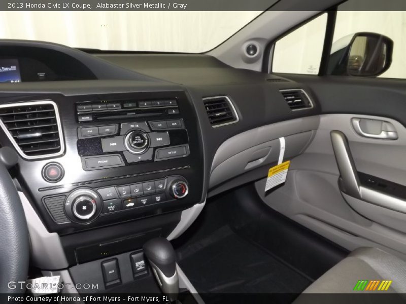 Alabaster Silver Metallic / Gray 2013 Honda Civic LX Coupe
