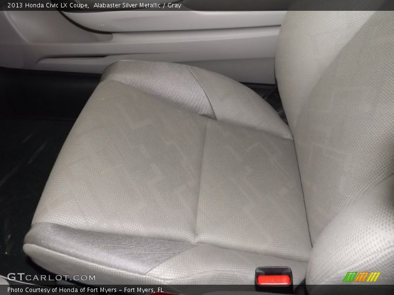 Alabaster Silver Metallic / Gray 2013 Honda Civic LX Coupe