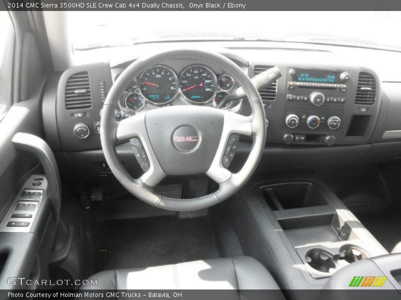 Onyx Black / Ebony 2014 GMC Sierra 3500HD SLE Crew Cab 4x4 Dually Chassis