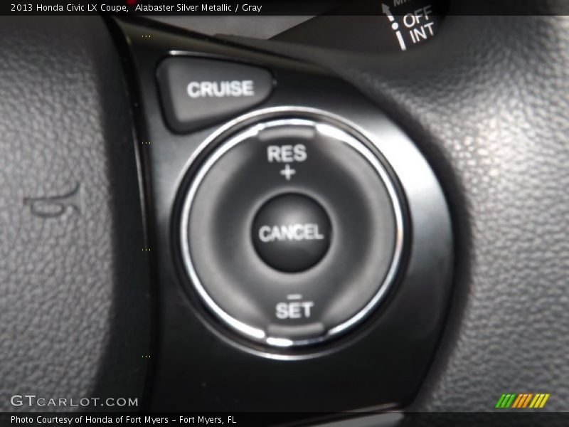 Alabaster Silver Metallic / Gray 2013 Honda Civic LX Coupe