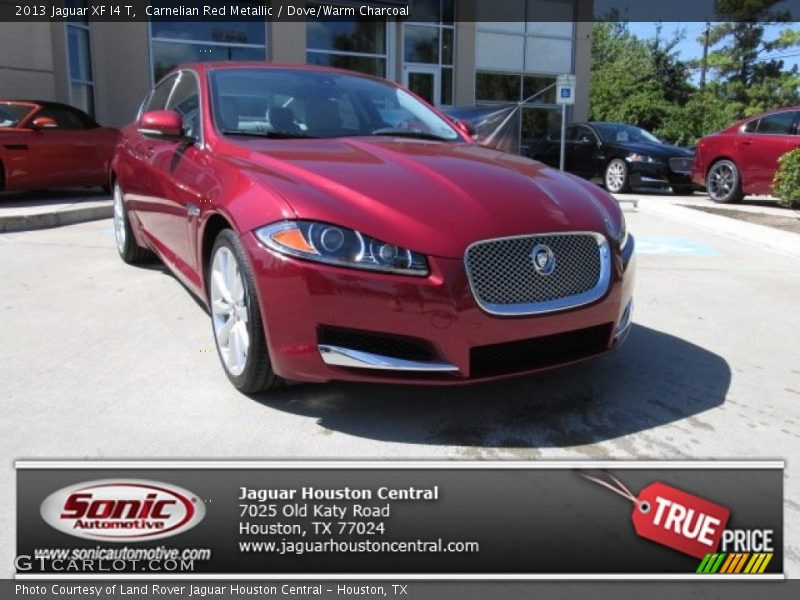 Carnelian Red Metallic / Dove/Warm Charcoal 2013 Jaguar XF I4 T