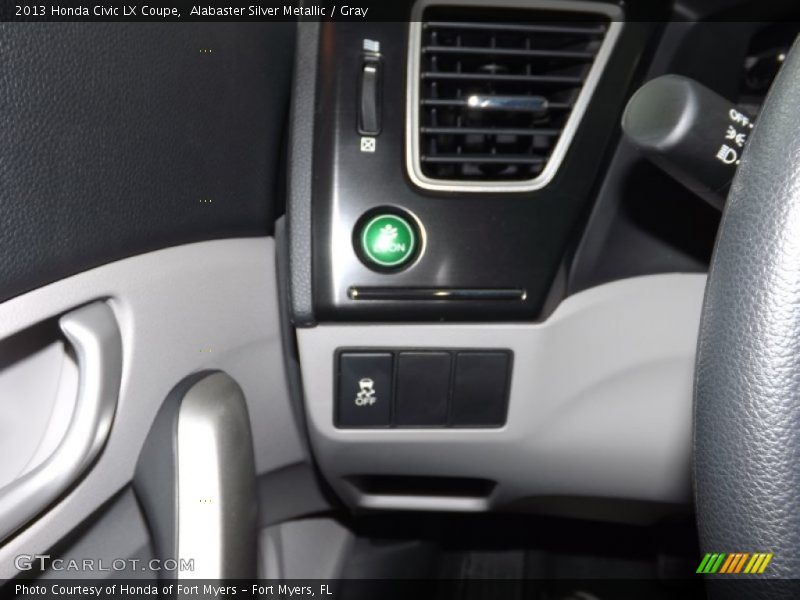 Alabaster Silver Metallic / Gray 2013 Honda Civic LX Coupe