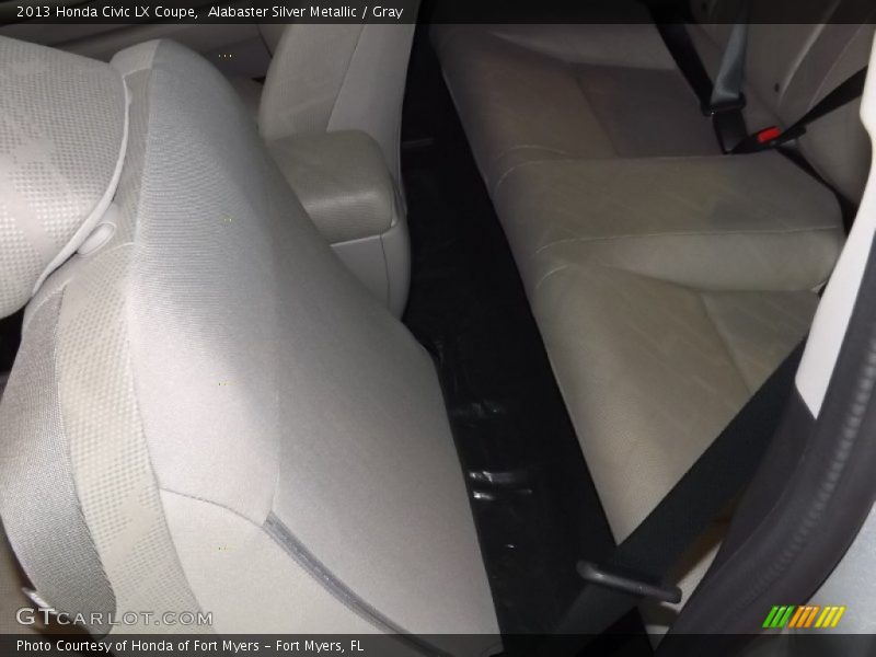 Alabaster Silver Metallic / Gray 2013 Honda Civic LX Coupe