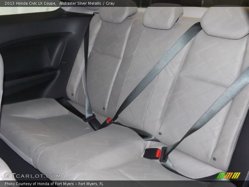 Alabaster Silver Metallic / Gray 2013 Honda Civic LX Coupe