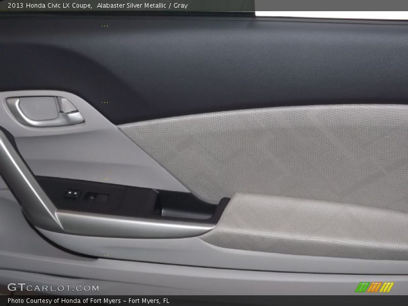Alabaster Silver Metallic / Gray 2013 Honda Civic LX Coupe