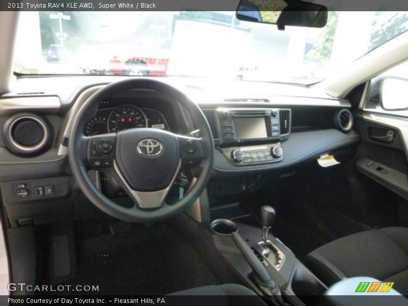 Super White / Black 2013 Toyota RAV4 XLE AWD