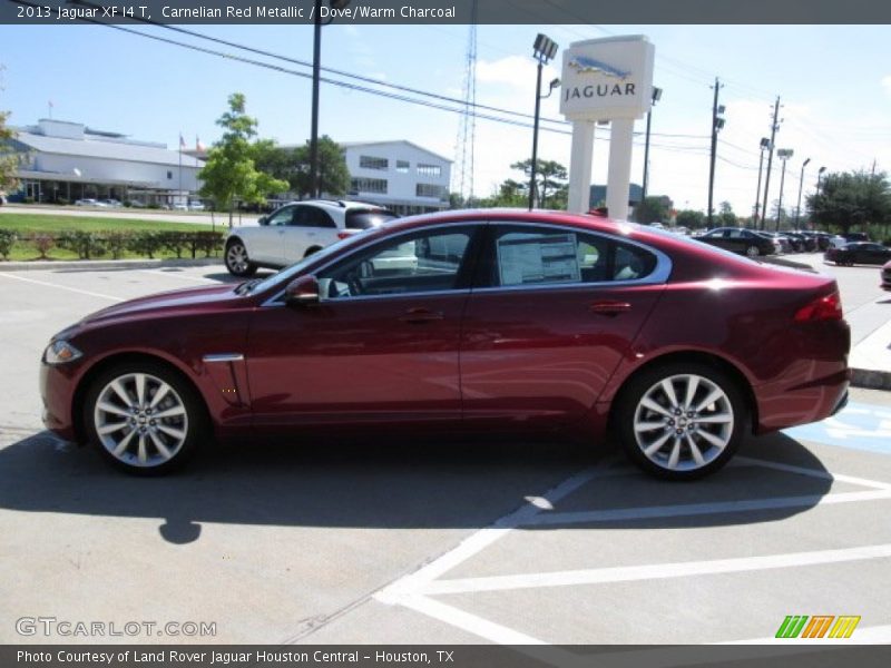 Carnelian Red Metallic / Dove/Warm Charcoal 2013 Jaguar XF I4 T
