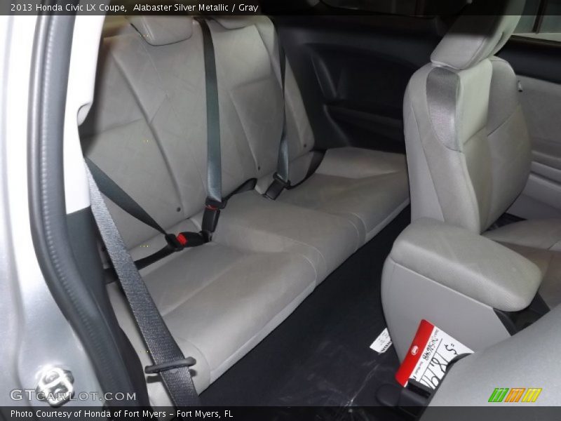 Alabaster Silver Metallic / Gray 2013 Honda Civic LX Coupe