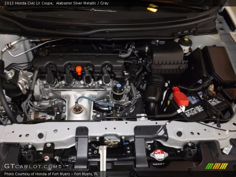 Alabaster Silver Metallic / Gray 2013 Honda Civic LX Coupe