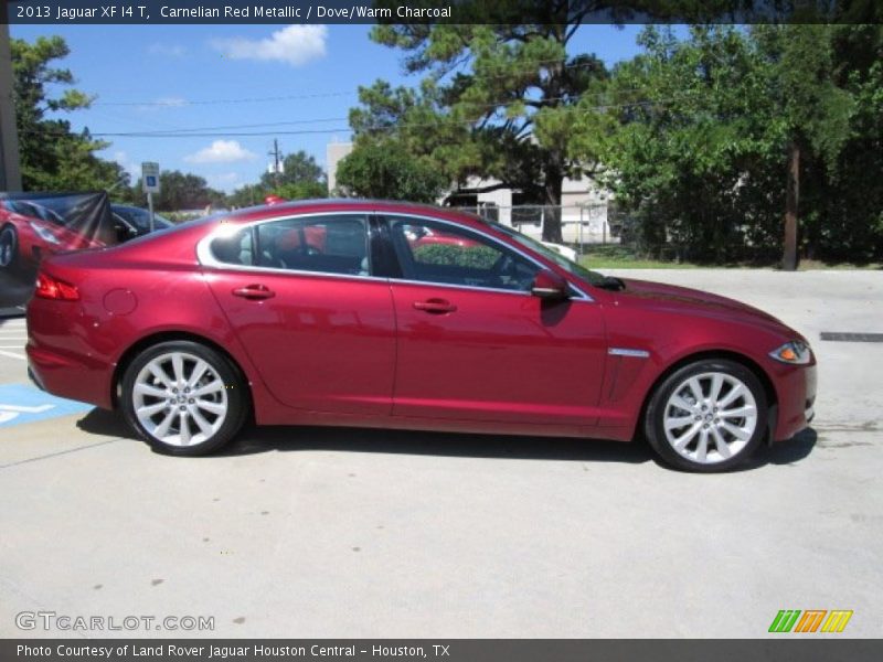Carnelian Red Metallic / Dove/Warm Charcoal 2013 Jaguar XF I4 T