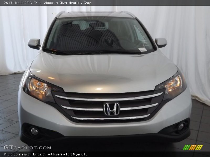 Alabaster Silver Metallic / Gray 2013 Honda CR-V EX-L