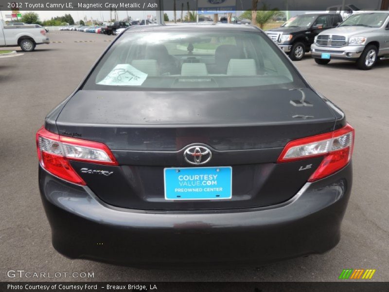 Magnetic Gray Metallic / Ash 2012 Toyota Camry LE